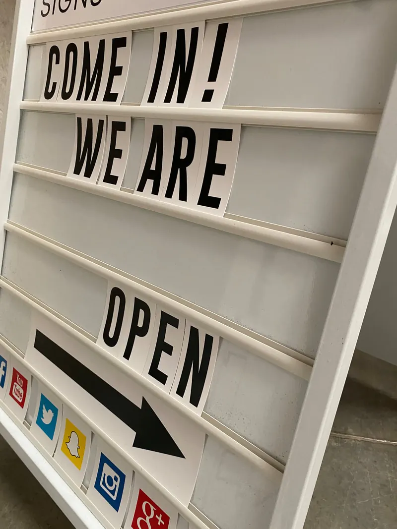 Retail A-frame — Double-sided print by Sykes Signs