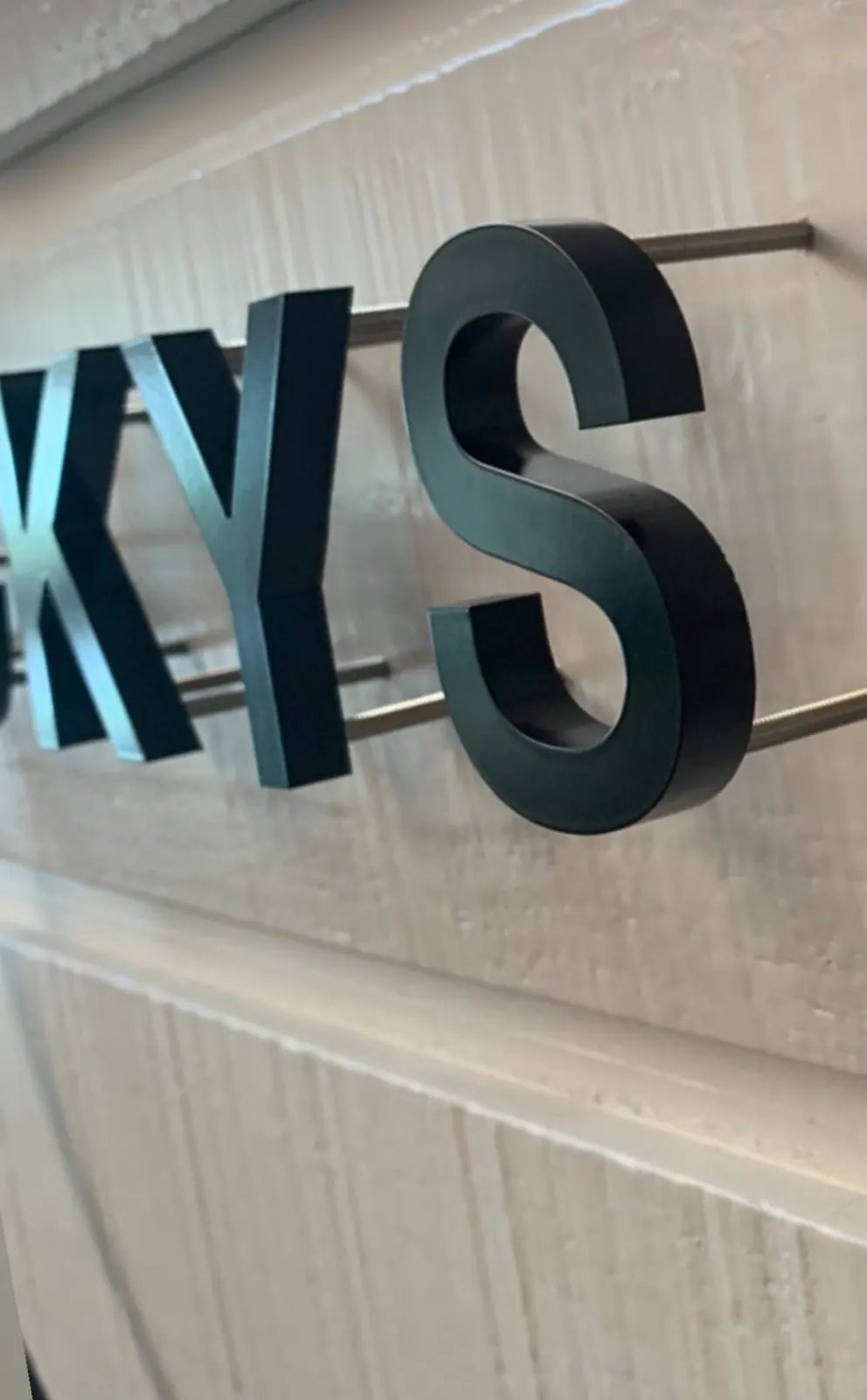 Black 3D letters mounted on stand-off rods by Sykes Signs, Sunshine Coast