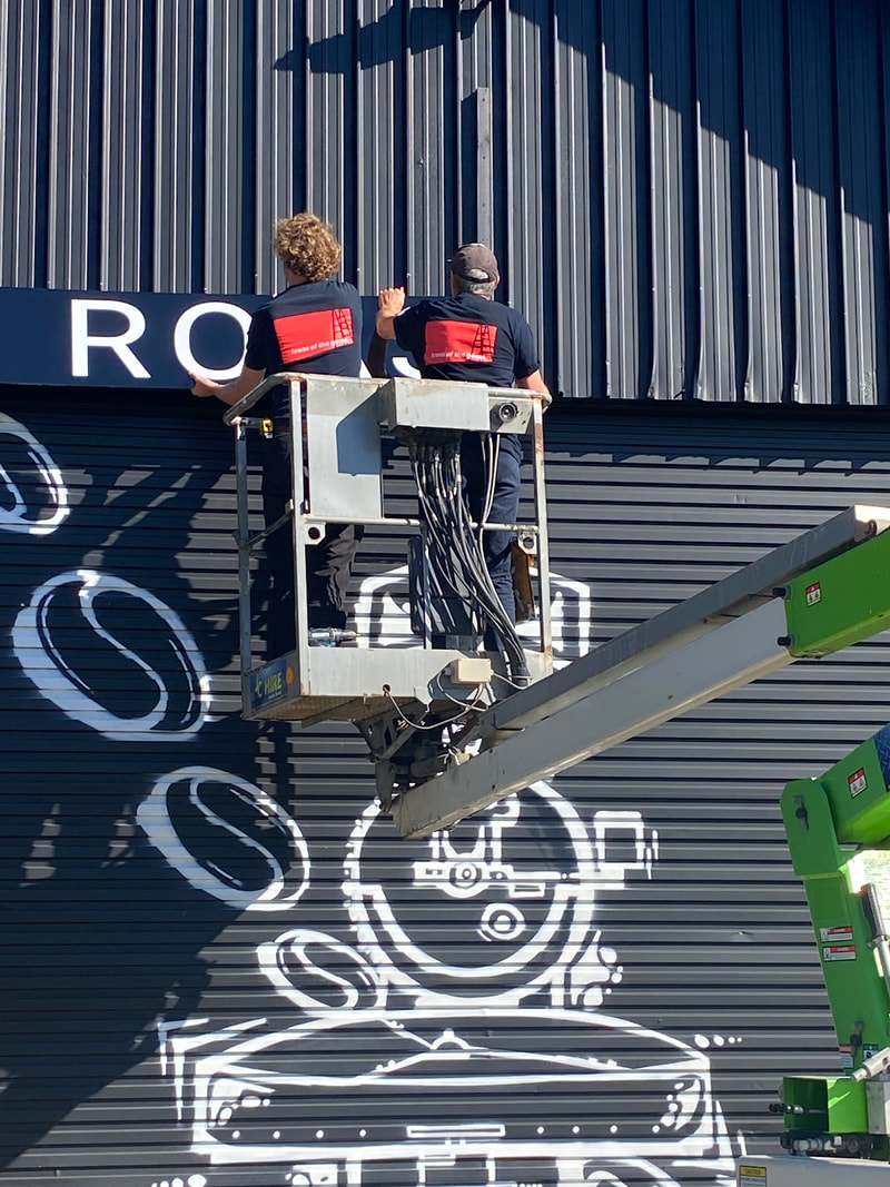 Cafe signage — Hand-finished lettering by Sykes Signs