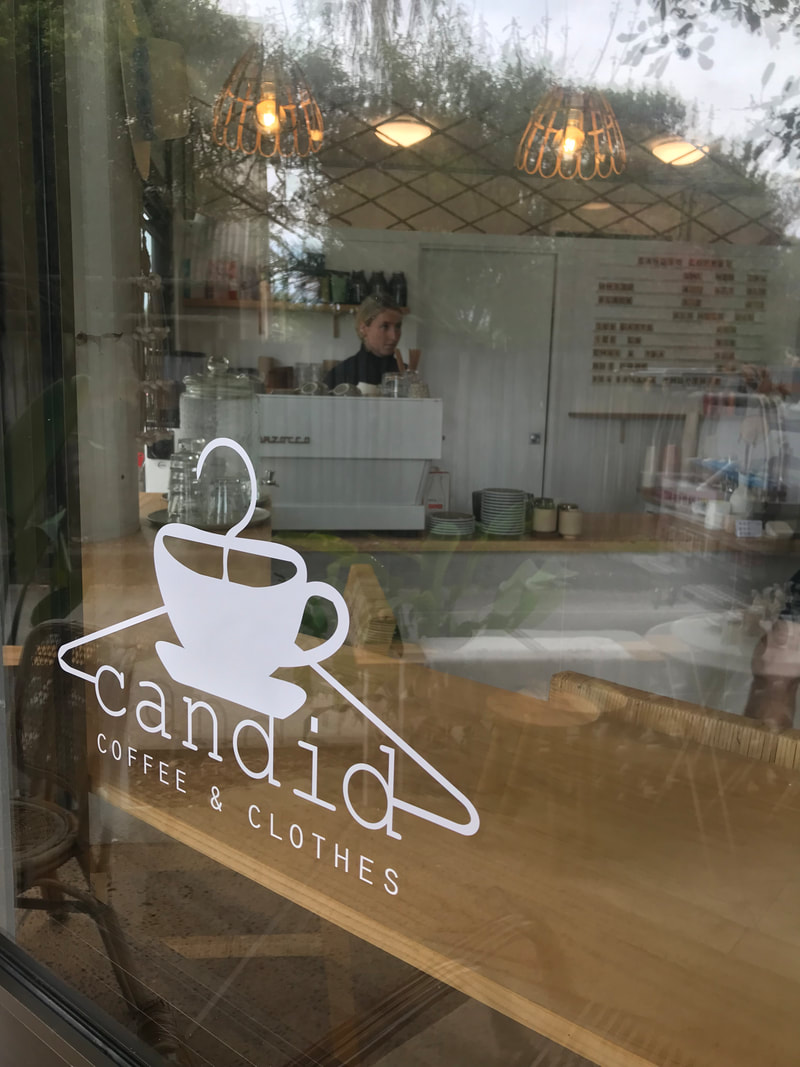 Glass lettering — Cut vinyl on glass by Sykes Signs