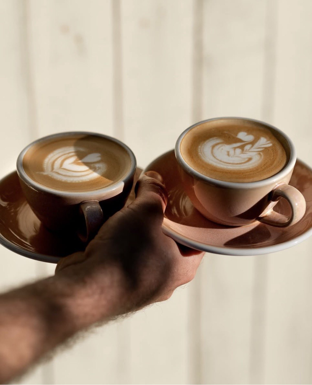 Coffee served at Slide Coffee's new Noosa café, signage by Sykes Signs